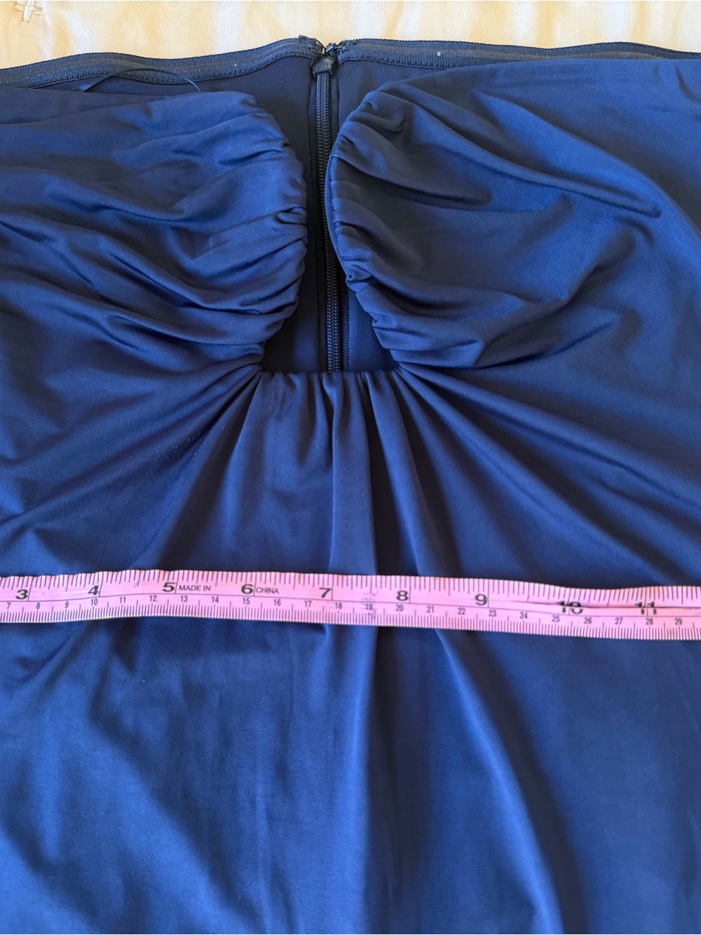Amanda Uprichard Saladana Dress in Navy |Maxi Dress with Sweetheart Cutout - Picture 7 of 7